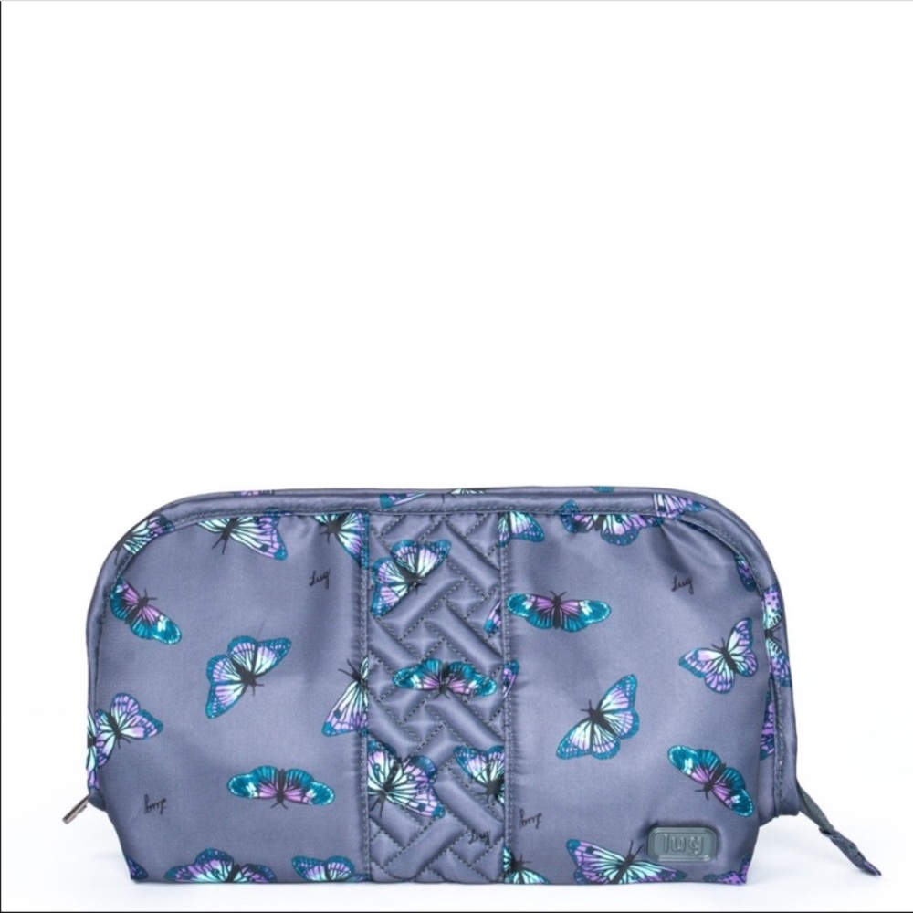 NWT Lug Flash Cosmetic Pouch - Butterfly Grey